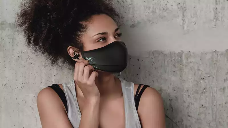 MaskFone integrates earphones and microphones into the n95 mask - no more muffled phones