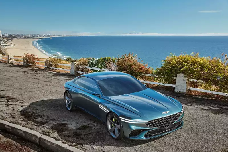 The Genesis X EV concept looks like an electric Dodge charger from the future